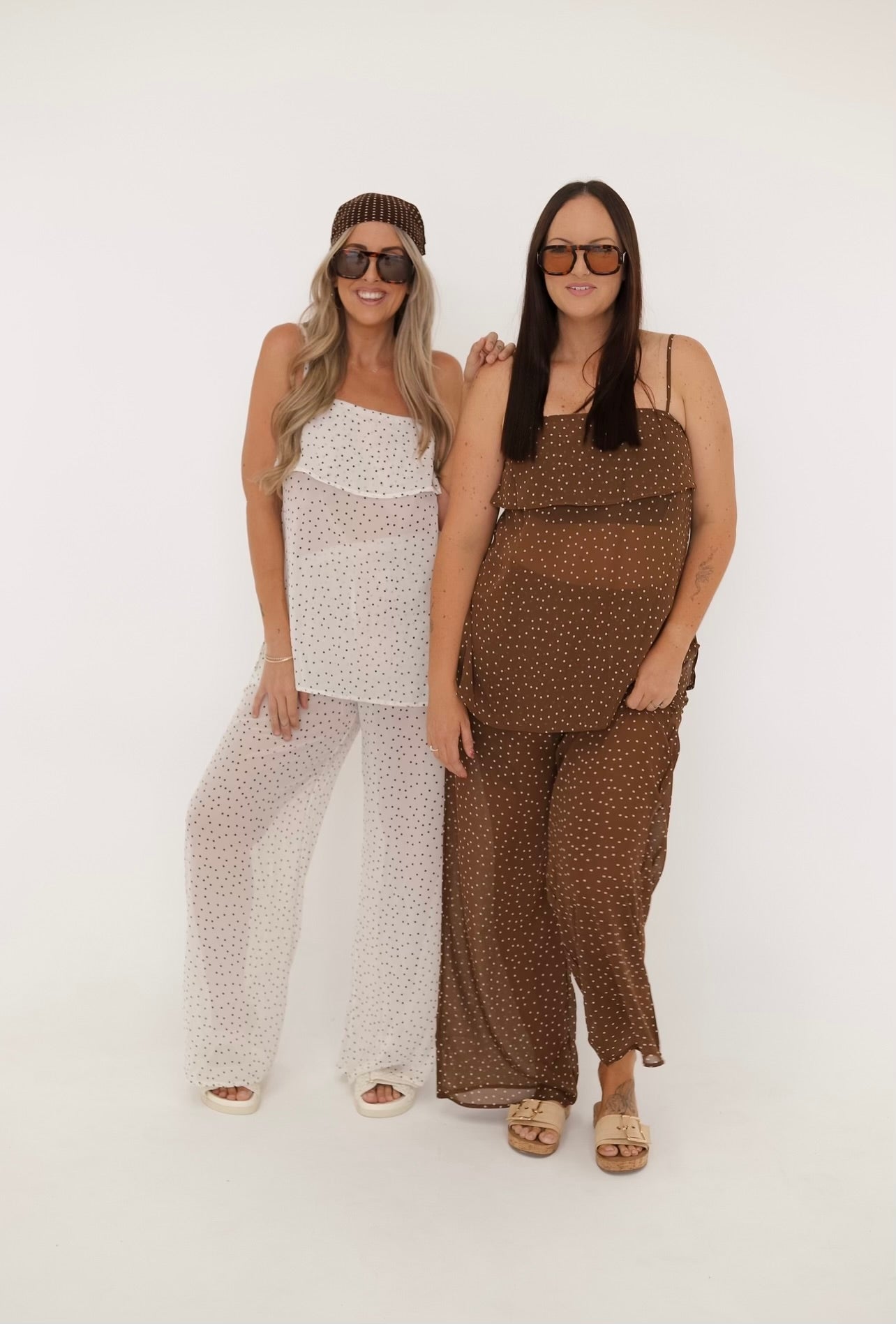 Sara Polka Set Brown