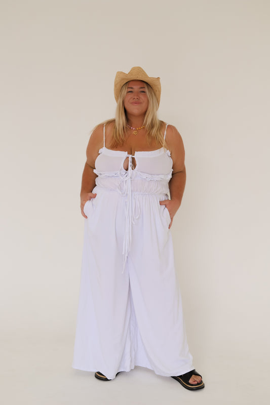 KENDRA JUMPSUIT - WHITE