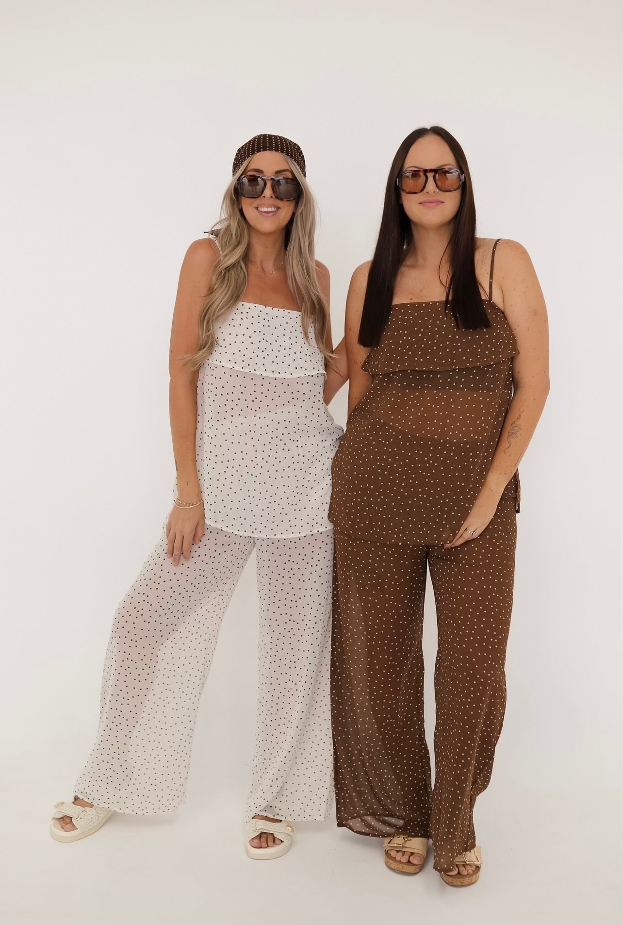 Sara Polka Set Brown
