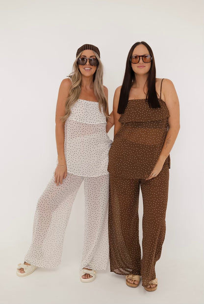 Sara Polka Set Brown
