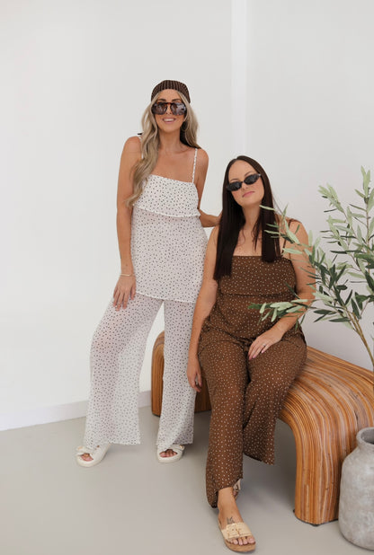 Sara Polka Set White