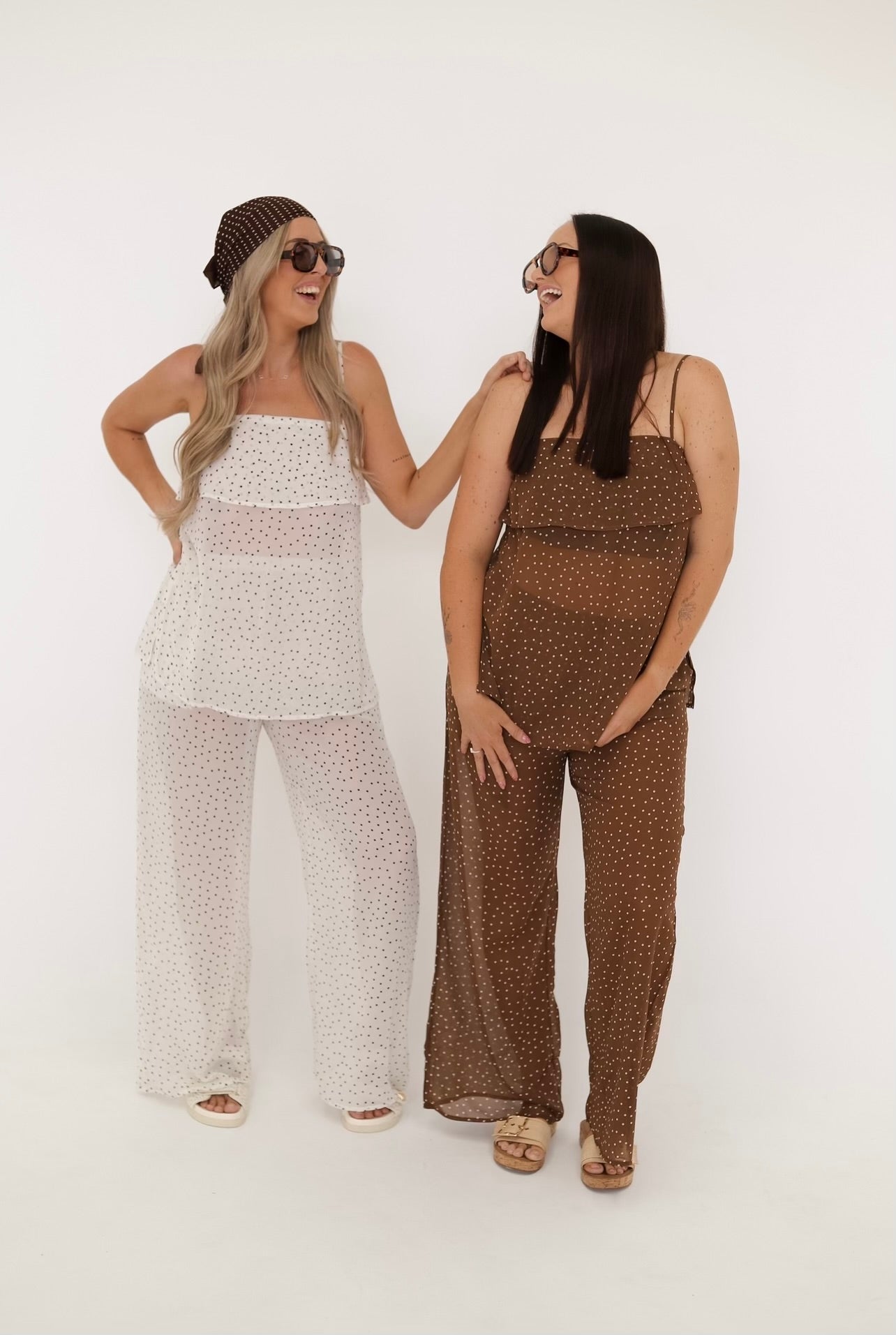 Sara Polka Set Brown
